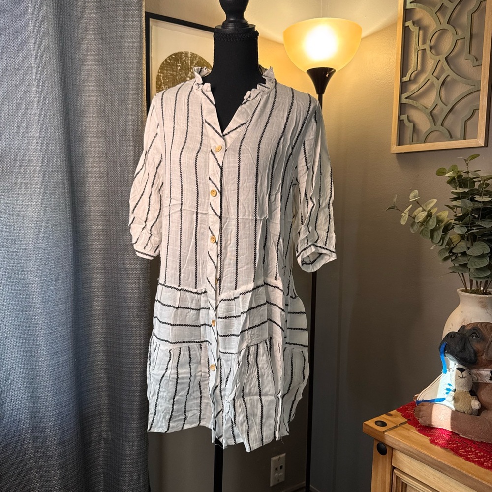 Hayden Striped Long Sleeve Tunic